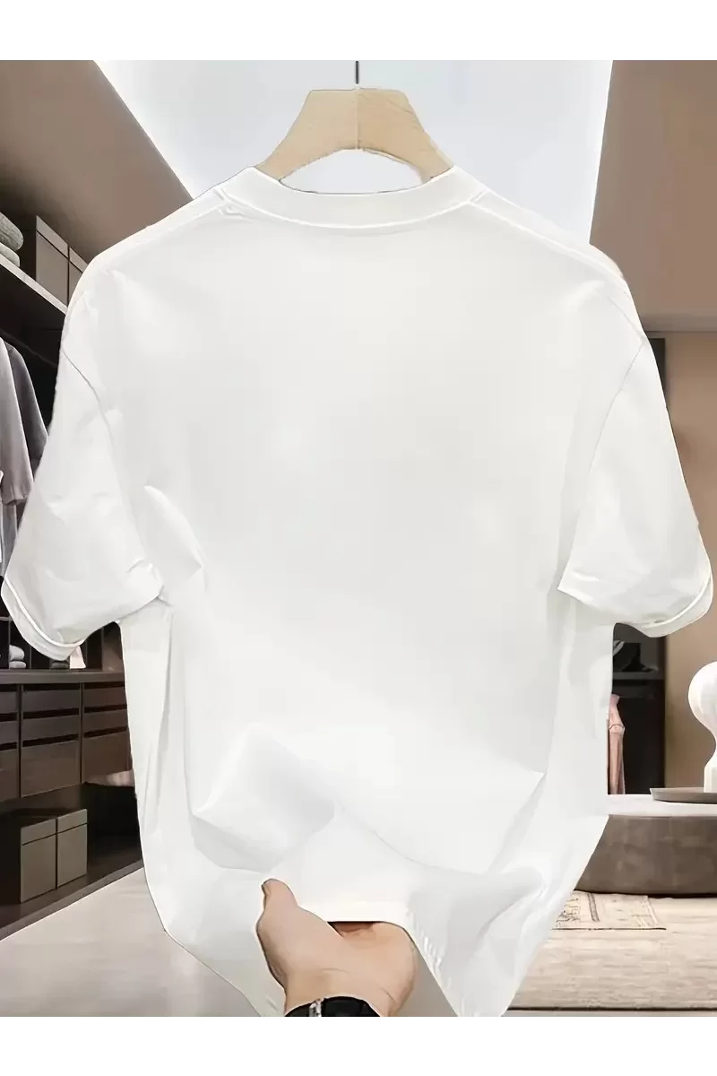Oversize Bisiklet Yaka Özgür Kuşlar Baskılı T-Shirt - Beyaz
