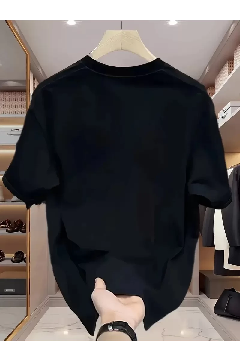 Oversize Bisiklet Yaka Özgür Kuşlar Baskılı T-Shirt - Siyah