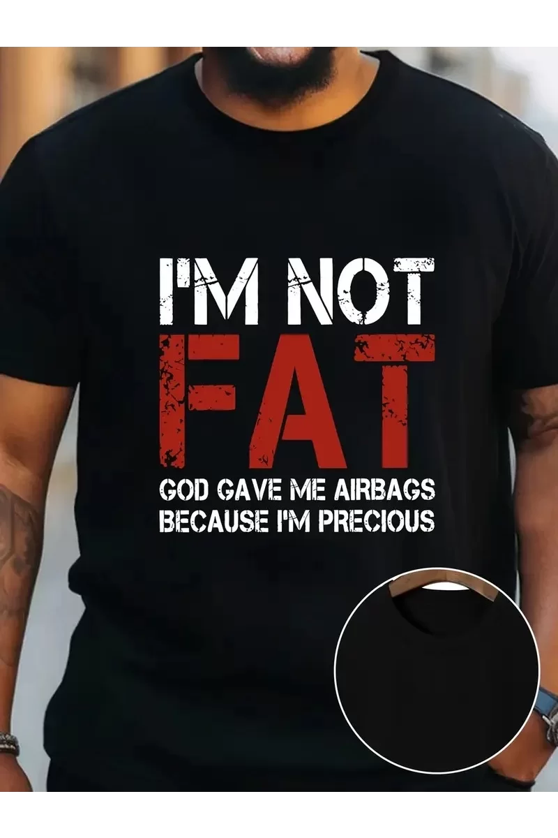 "I'm Not Fat" T-Shirt - Siyah