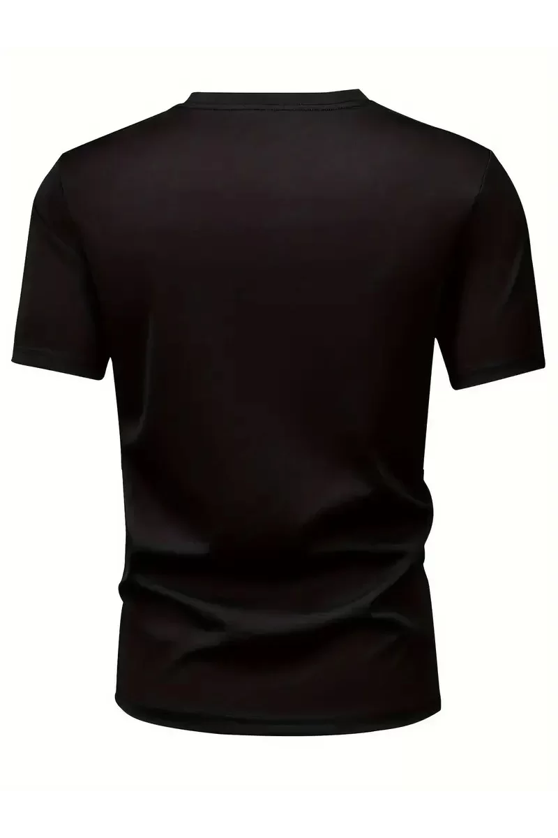 Oversize Bisiklet Yaka Kısa Kol T-Shirt - Siyah