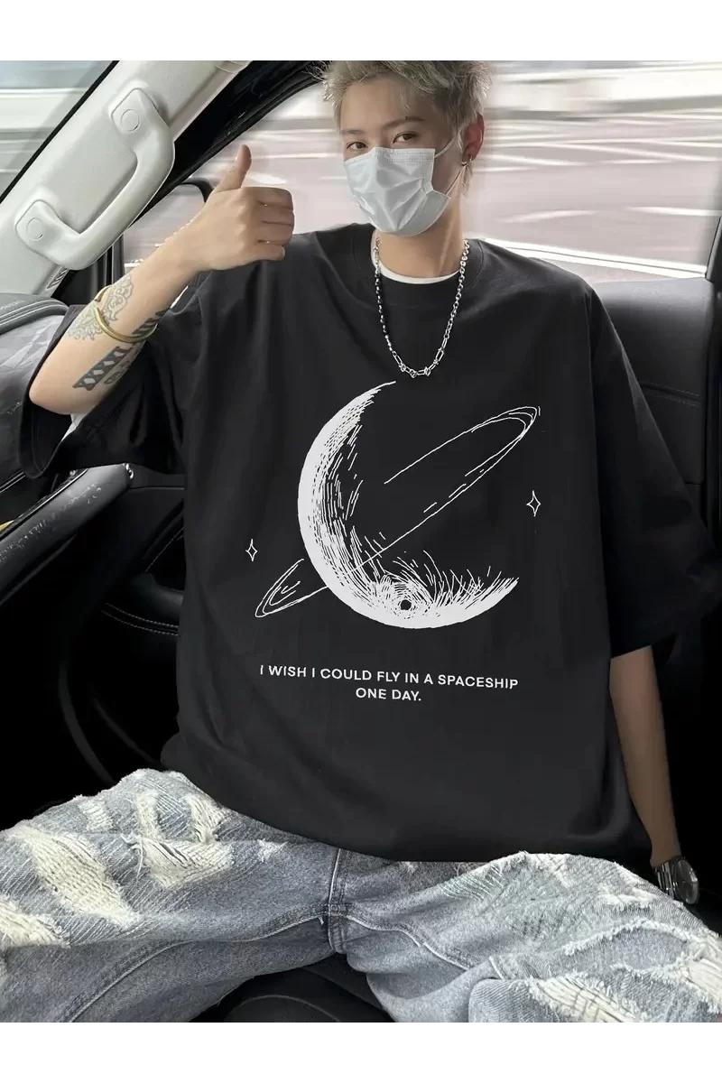 Vintage Büyük Beden T-Shirt - Siyah