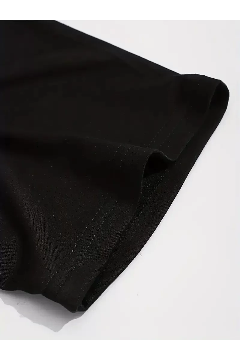 Ön Arka Baskılı Perfectly T-Shirt - Siyah