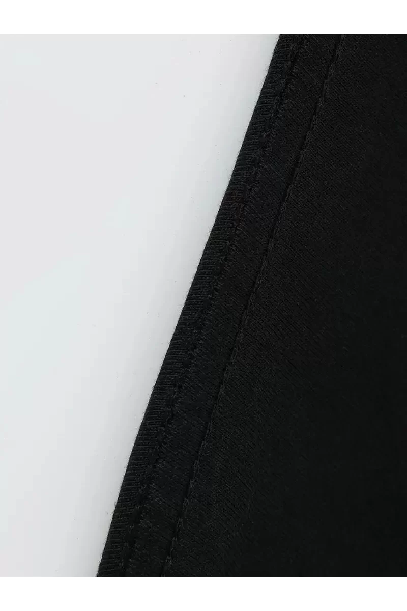 Büyük Beden Whatever Baskılı Oversize T-Shirt - Siyah