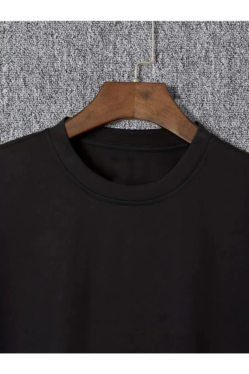 Oversize Bisiklet Yaka I Tried To Warn You Baskılı T-Shirt - Siyah