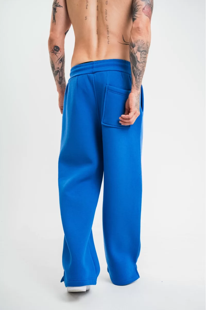 Boru Paça Baggy Eşofman Pantolon - Mavi