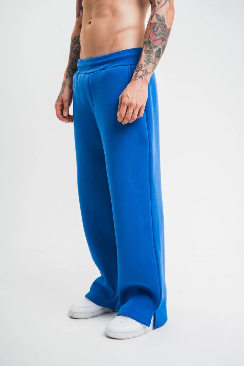 Boru Paça Baggy Eşofman Pantolon - Mavi