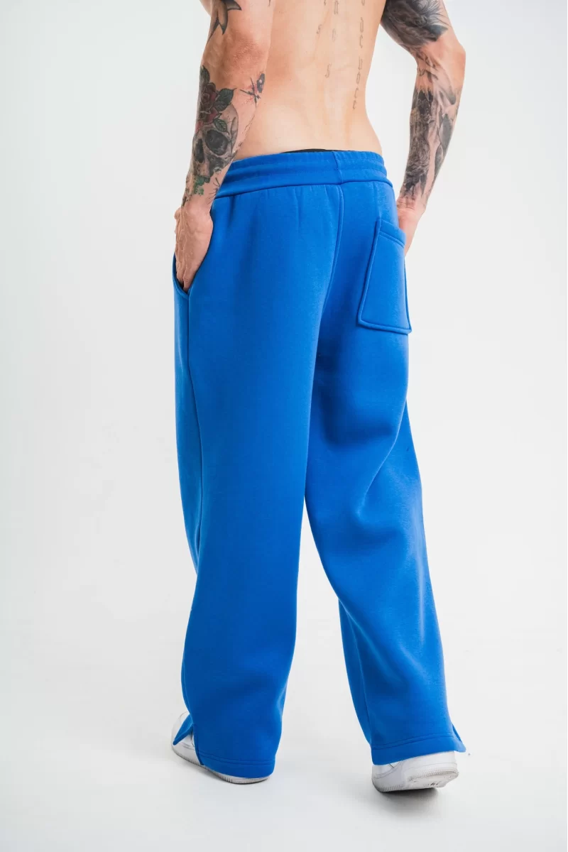 Boru Paça Baggy Eşofman Pantolon - Mavi