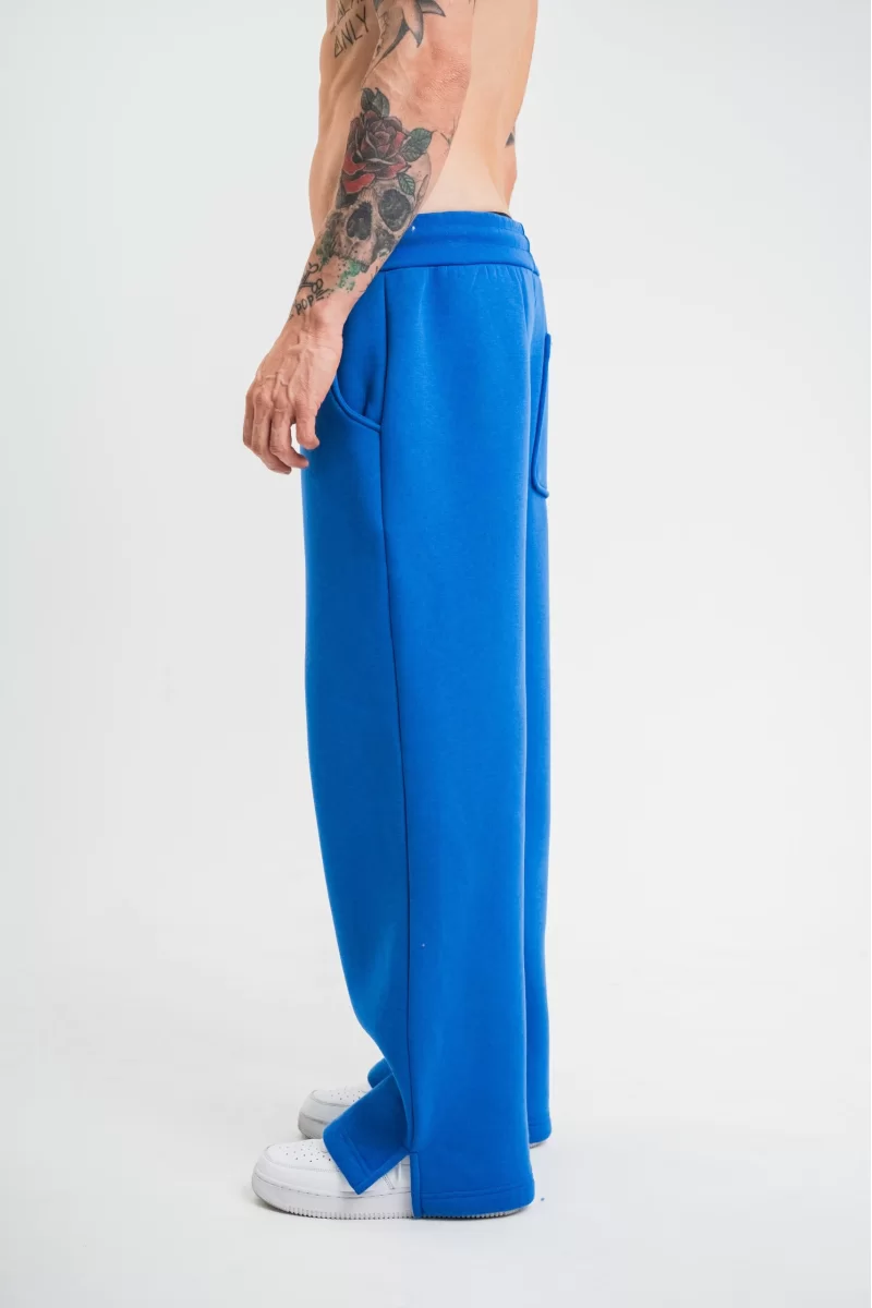 Boru Paça Baggy Eşofman Pantolon - Mavi