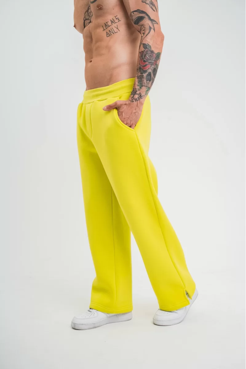 Boru Paça Baggy Eşofman Pantolon - Sari