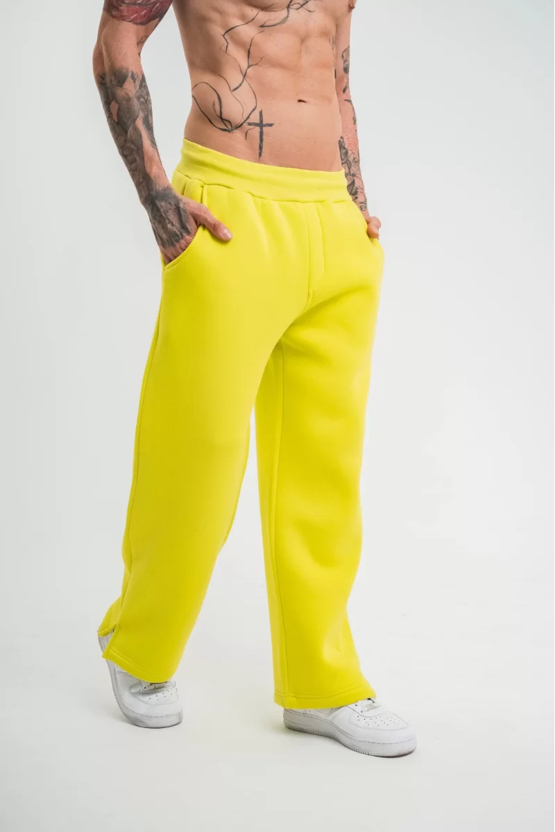 Boru Paça Baggy Eşofman Pantolon - Sari