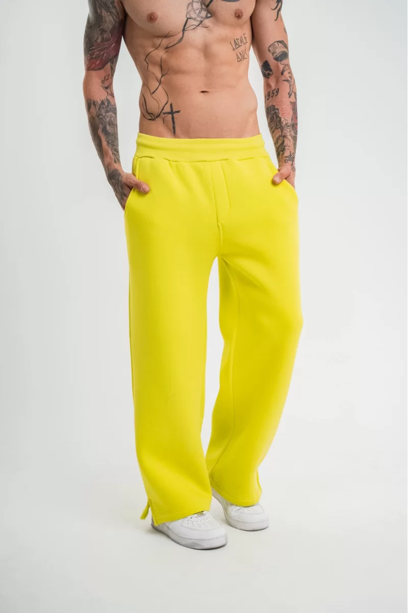 Boru Paça Baggy Eşofman Pantolon - Sari