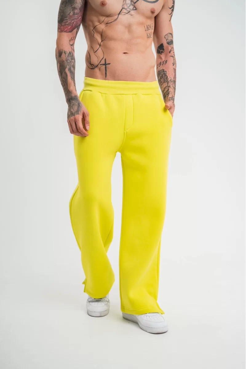 Boru Paça Baggy Eşofman Pantolon - Sari