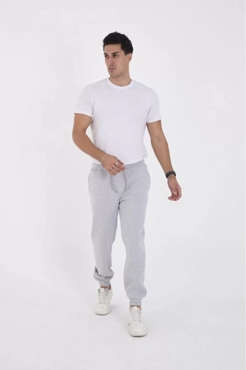 Üç İplik Lastikli Eşofman Pantolon - Gri